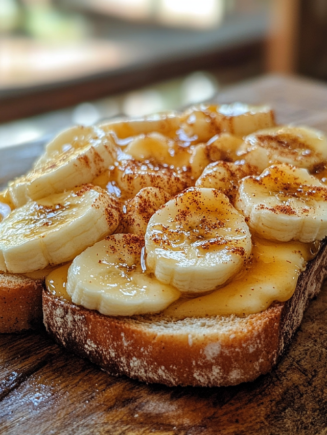 Toast de Doce de Leite, Banana e Queijo: Um Lanche Irresistível